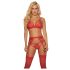 Mapalé - Red Lingerie Set with Garters