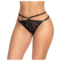 Mapalé - Black Patterned Strappy Open Panties