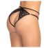 Mapalé - Black Patterned Strappy Open Panties - M/L