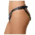 ZADO - black leather lower harness for strap-on dildo, BDSM (S-L)