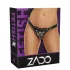 ZADO - black leather lower harness for strap-on dildo, BDSM (S-L)