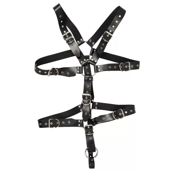 ZADO - black leather men’s body harness (S-L)