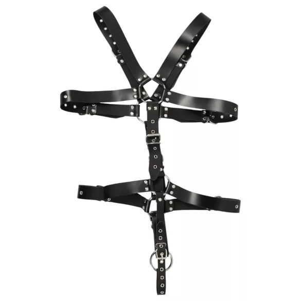 ZADO - black leather men’s body harness (S-L)