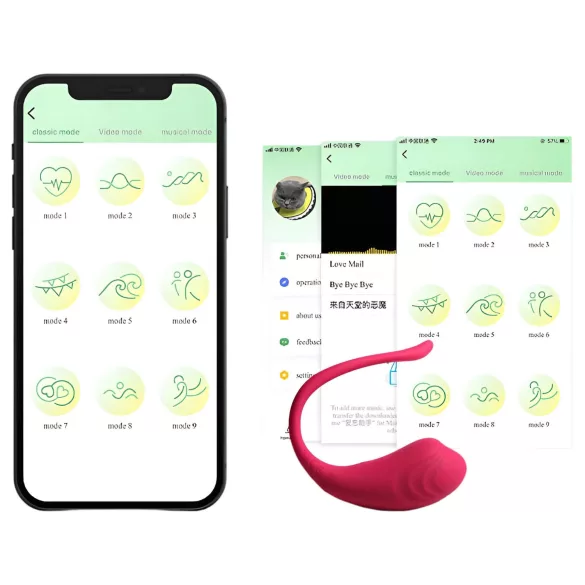 Funny Me - smart, rechargeable vibrating egg (pink)