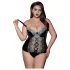 JSY 062 - black lace‑up lingerie set (XL-2XL)
