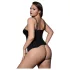 JSY 062 - black lace‑up lingerie set (XL-2XL)