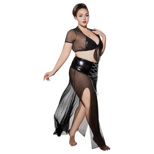 JSY 065 - black babydoll set (XL-2XL)