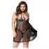 JSY 066 - black babydoll set (XL-2XL)
