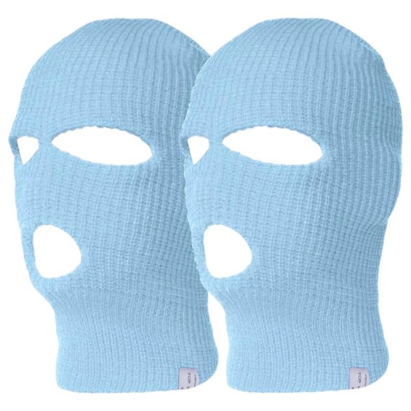 Balaclava - Knitted 3-Hole Mask (Blue)