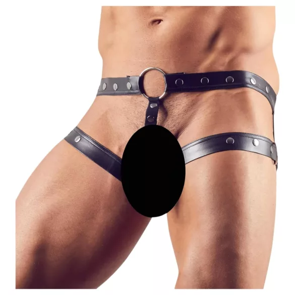 Svenjoyment - Harness with Penis Ring (Black) - M/L