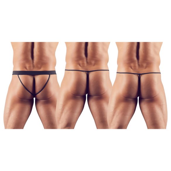 Svenjoyment - Men's Black Thong Set (3-Piece) S-L