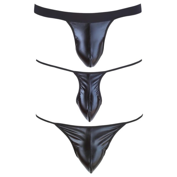 Svenjoyment - Men's Black Thong Set (3-Piece) S-L