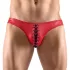Svenjoyment - Black Lace-up Men's Briefs (Red) - M