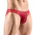 Svenjoyment - Black Lace-up Men's Briefs (Red) - M