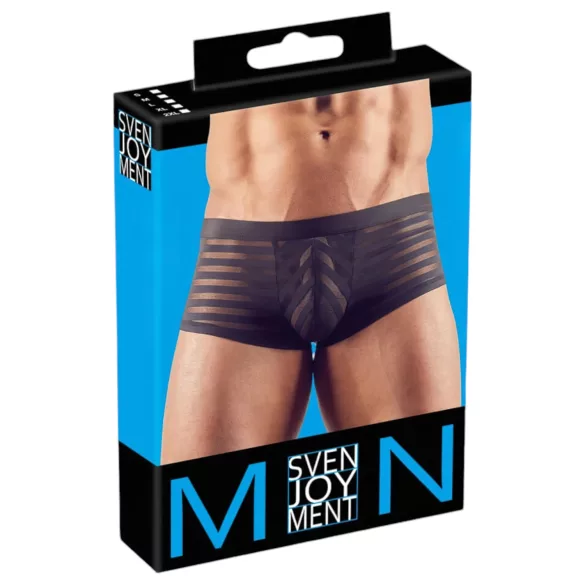Svenjoyment - Transparent striped boxers (black) - M