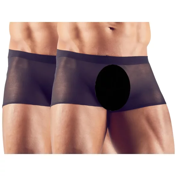 Svenjoyment - 2-piece black transparent boxer set (S-L)