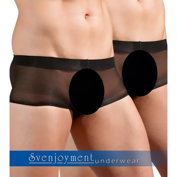 Svenjoyment - 2-piece black transparent boxer set (S-L)