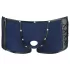 NEK - black lace‑up fishnet‑panel boxer shorts (blue)