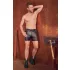 NEK - Men's Long Black Shorts with Metal Buckle