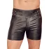NEK - Men's Long Black Shorts with Metal Buckle - L