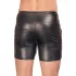 NEK - Men's Long Black Shorts with Metal Buckle - L