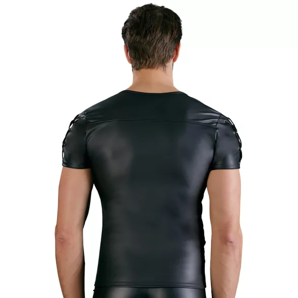 NEK - Matte Finish Men's Black Short Sleeve Top