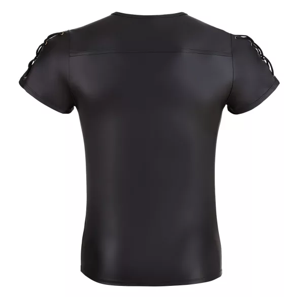 NEK - Matte Finish Men's Black Short Sleeve Top - L