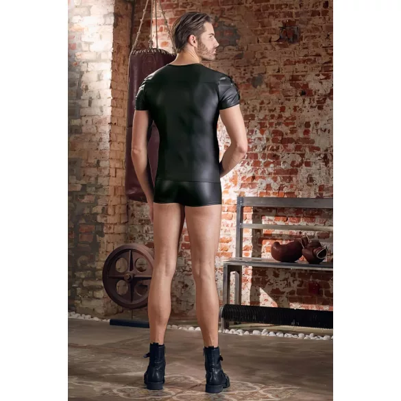 NEK - Matte Finish Men's Black Short Sleeve Top - XL