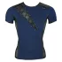 NEK - Men's Black Lace-Up Top with Fishnet Details (Blue)