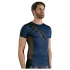 NEK - Men's Black Lace-Up Top with Fishnet Details (Blue)