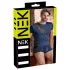 NEK - Men's Black Lace-Up Top with Fishnet Details (Blue) - M