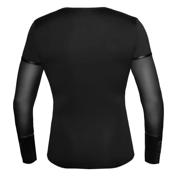NEK - Cross-Strap Long Sleeve Men's Top (Black) - XL