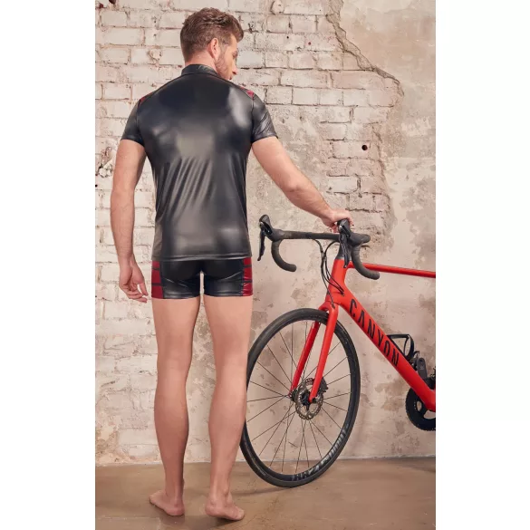 NEK - Men's Black Zip-Up Jacket with Red Accents - XL