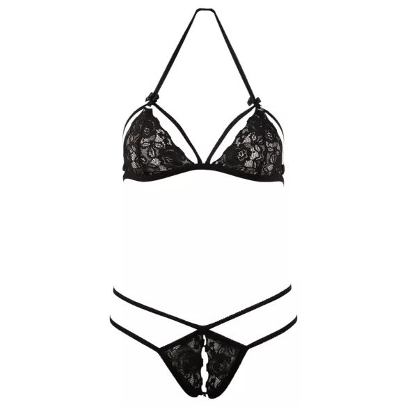 Cottelli - Open Lace Set (Black)  - M