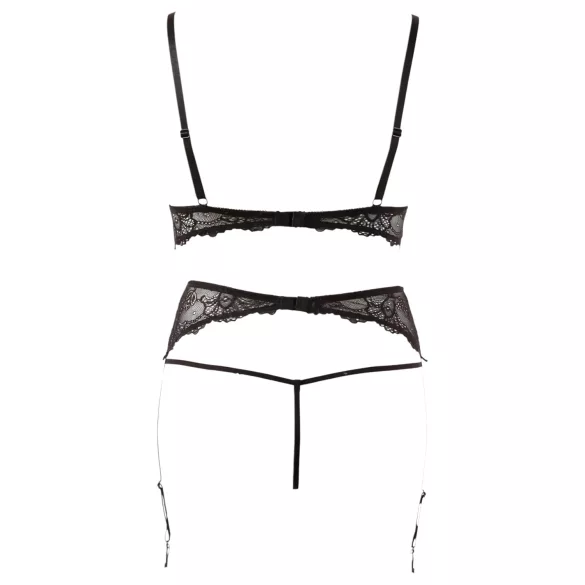Abierta Fina - Pearl Lace Lingerie Set - M