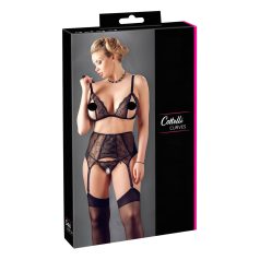 Cottelli Plus Size - Lace Lingerie Trio (Black)