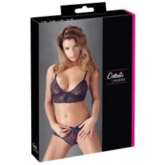 Cottelli - Floral Lace Bra Set (Purple) - M