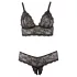 Cottelli Plus Size - Lace Lingerie Set (Black)
