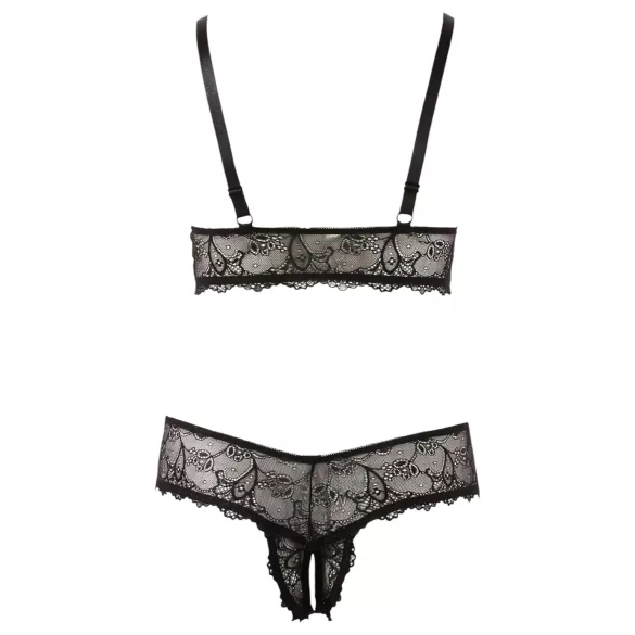 Cottelli Plus Size - Lace Lingerie Set (Black)
