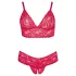 Cottelli Plus Size - Soft Lace Bra Set (Red)