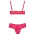 Cottelli Plus Size - Soft Lace Bra Set (Red)