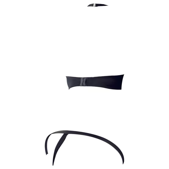 Cottelli - Black Metal Ring Bra Set - 80B/M