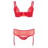 Cottelli Plus Size - Versatile Lingerie Duo (Red) - 90D/XL