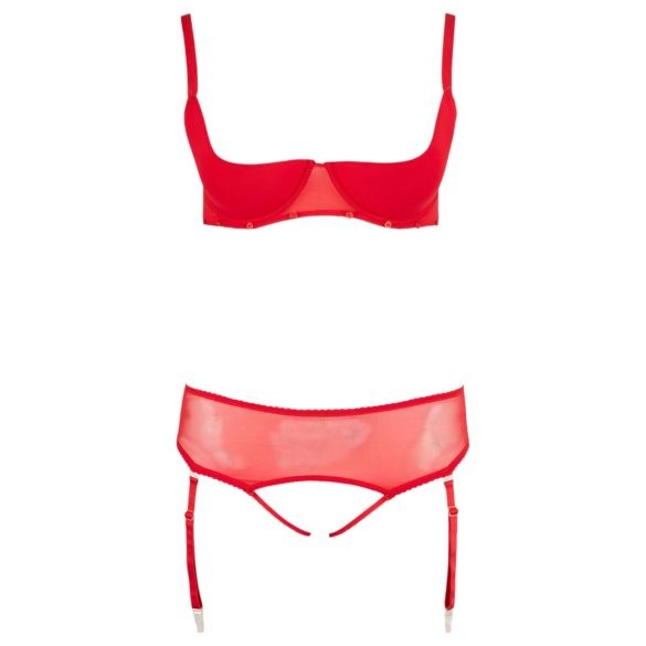 Cottelli Plus Size - Versatile Lingerie Duo (Red) - 90E/XL