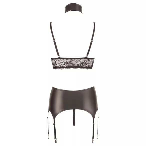 Cottelli Bondage - Lustrous Lace Lingerie Set (4-Piece)