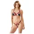 Cottelli - Metallic Ring Open Bra Set (Red) - M/L