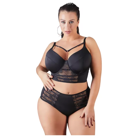 Cottelli Plus Size - Strappy Lace Bra (Black) - 85E
