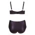 Cottelli Plus Size - Cross Strap Bra & Panty Set (Black) - 85E/L