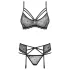 Obsessive 818-SEG-1 - Rhinestone Lingerie Set (Black) - L/XL