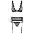 Obsessive Emperita - Black Lingerie Set with Delicate Embroidery